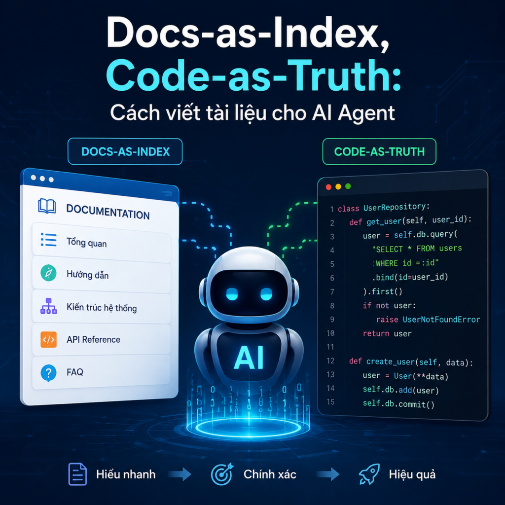 Docs-as-Index, Code-as-Truth: Cách viết tài liệu cho AI Agent